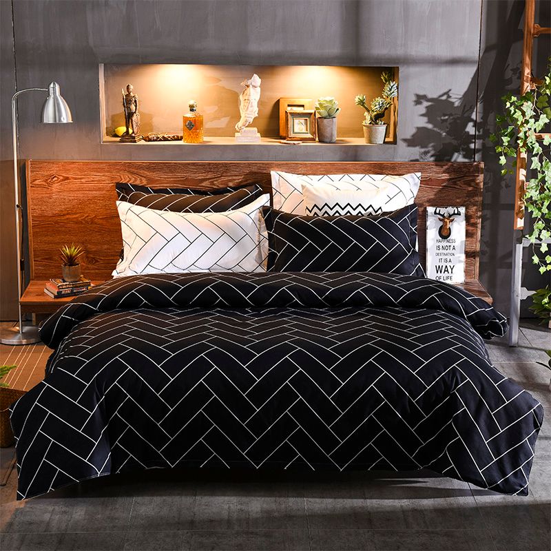 Black&White Super King Size Duvet Doona Quilt Cover Set - Home & Garden > Bedding - Bedzy Australia