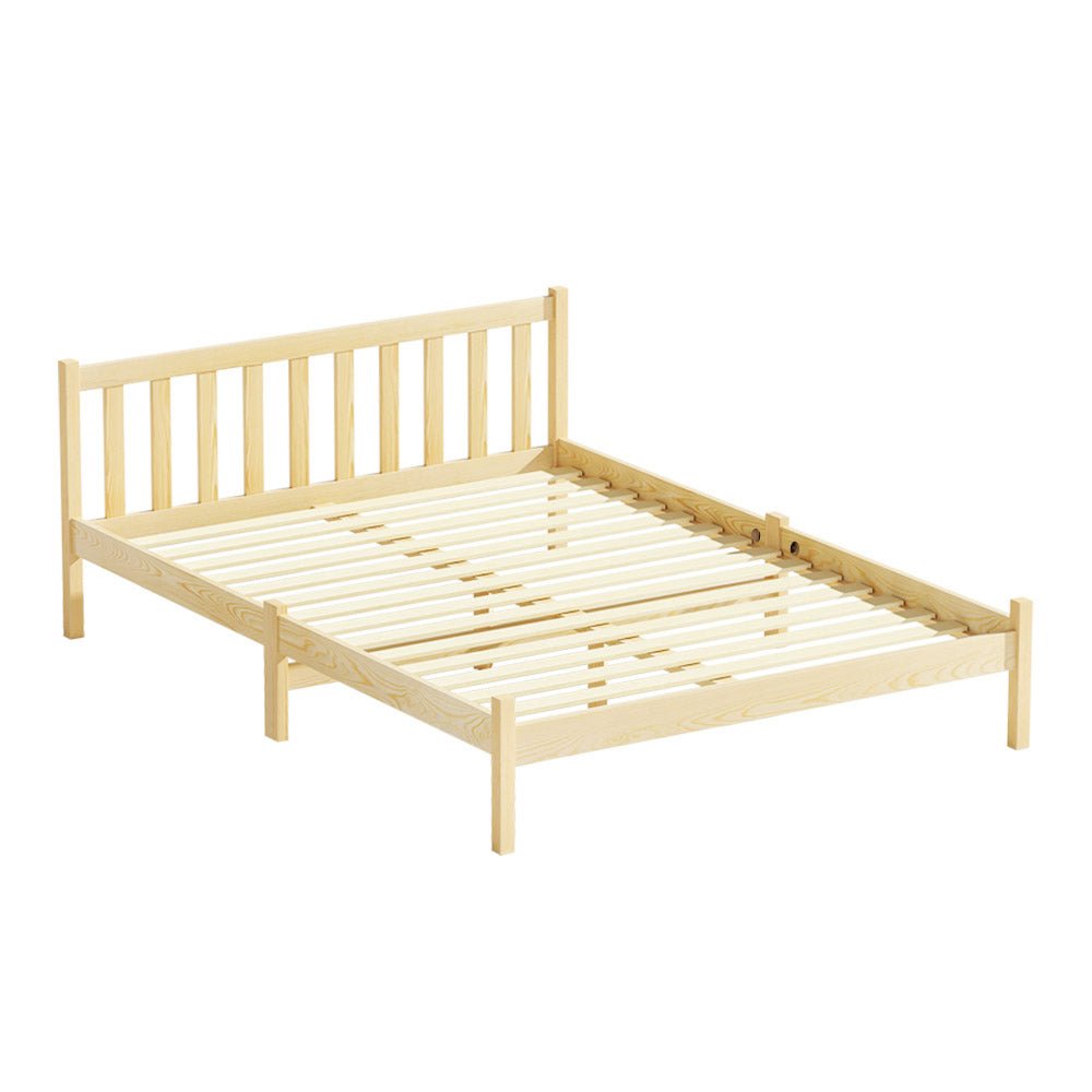 Bribie Wooden Double Bed Frame - Furniture > Bedroom - Bedzy Australia