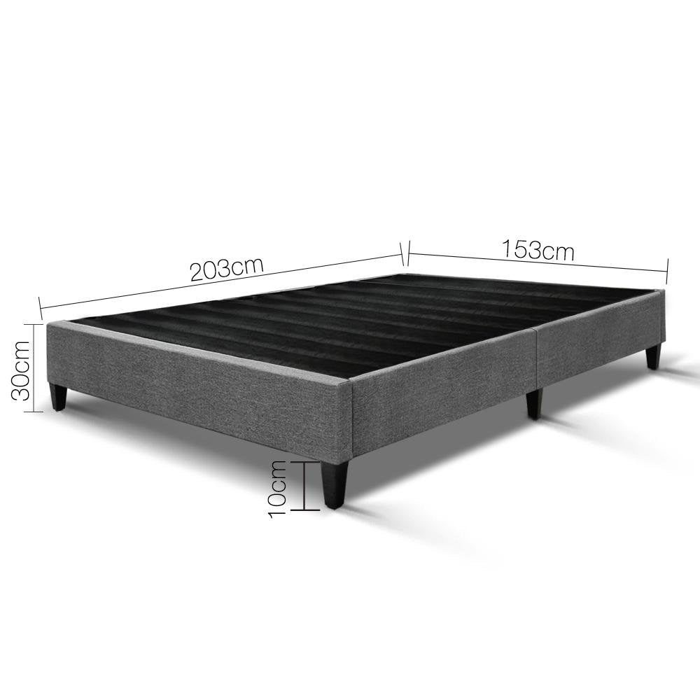 Brisk Queen Bed Base Frame Grey - Bedzy Australia