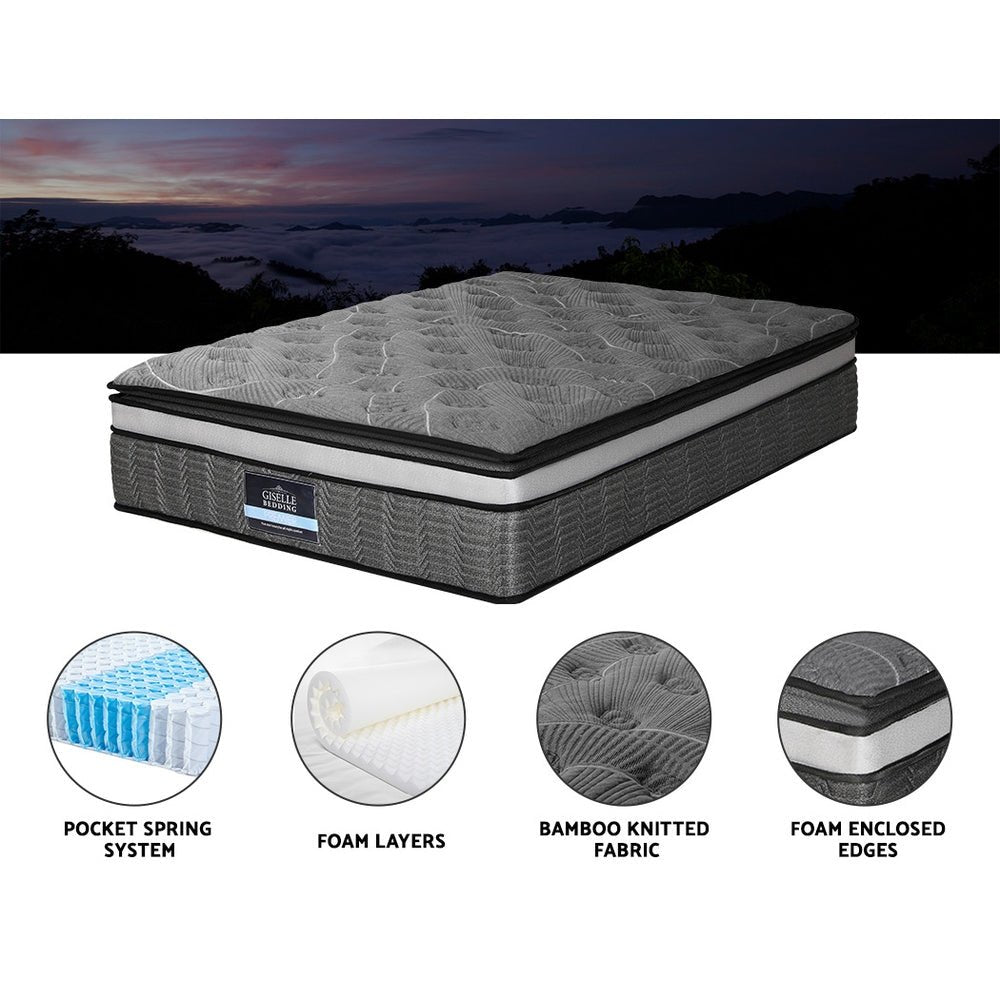 Camille Series Pocket Spring Mattresses 34cm Thick - Double - Furniture > Mattresses - Bedzy Australia