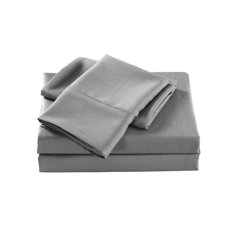 Casa Decor 2000 Thread Count Bamboo Cooling Sheet Set Ultra Soft Bedding King Mid Grey - Bedzy Australia