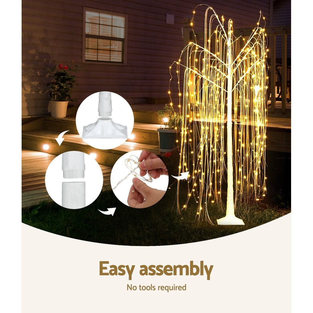 Christmas Tree 1.8M 360 LED Trees With Lights Warm White - Bedzy Australia