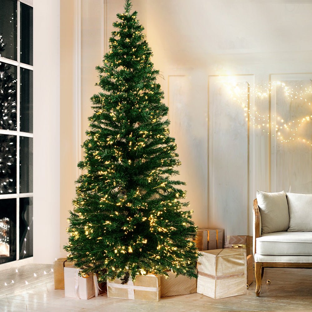 Christmas Tree 1.8M LED Xmas trees Optic Fibre Warm White - Bedzy Australia