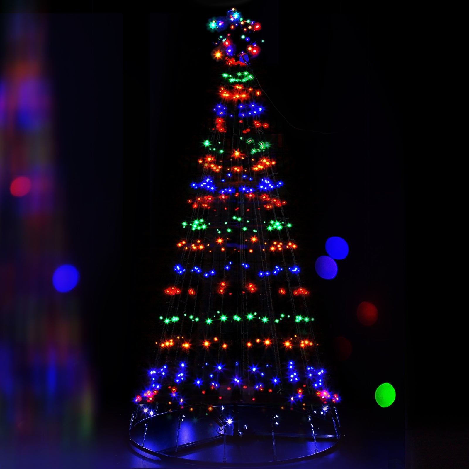 Christmas Tree 2.1M 264 LED Xmas Trees Solar Power Multi Colour - Bedzy Australia