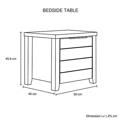 Cielo Bedside Table With Drawer Oak - Bedzy Australia