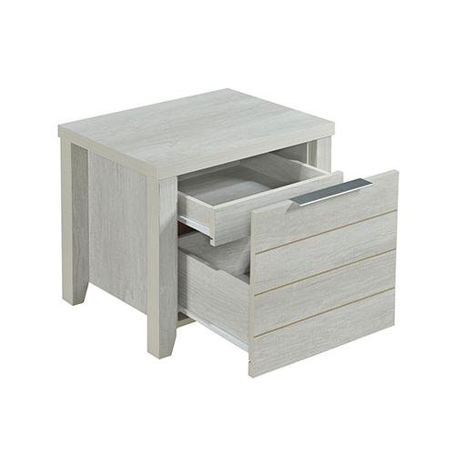 Cielo Bedside Table With Drawer White Ash - Bedzy Australia