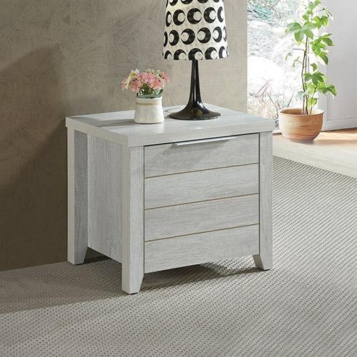 Cielo Bedside Table With Drawer White Ash - Bedzy Australia