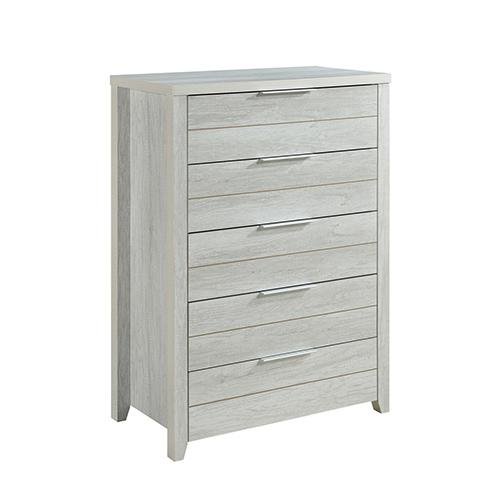 Cielo Tallboy White Bedroom Drawer Cabinet Ash - Bedzy Australia