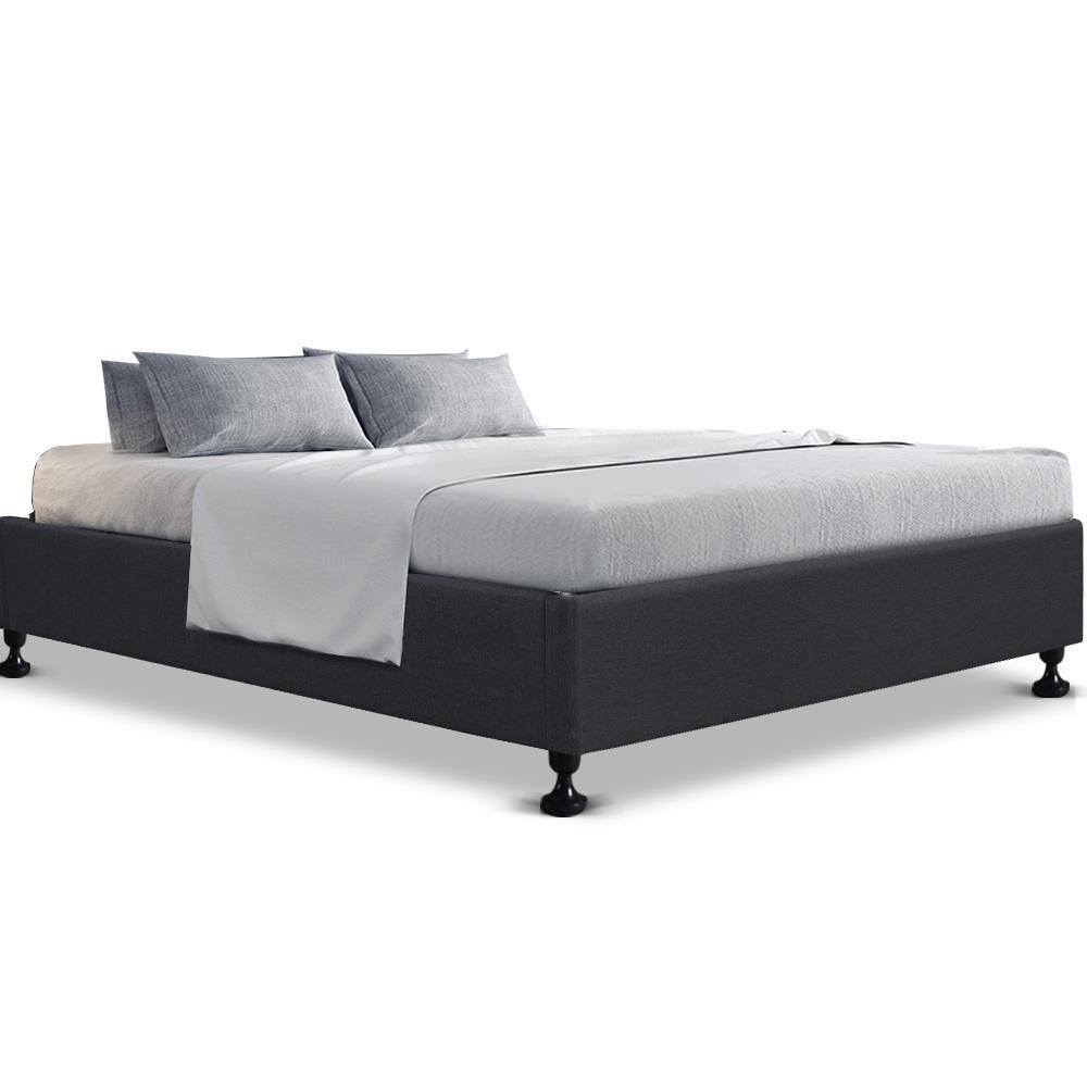 Cottesloe Queen Bed Frame Charcoal - Bedzy Australia