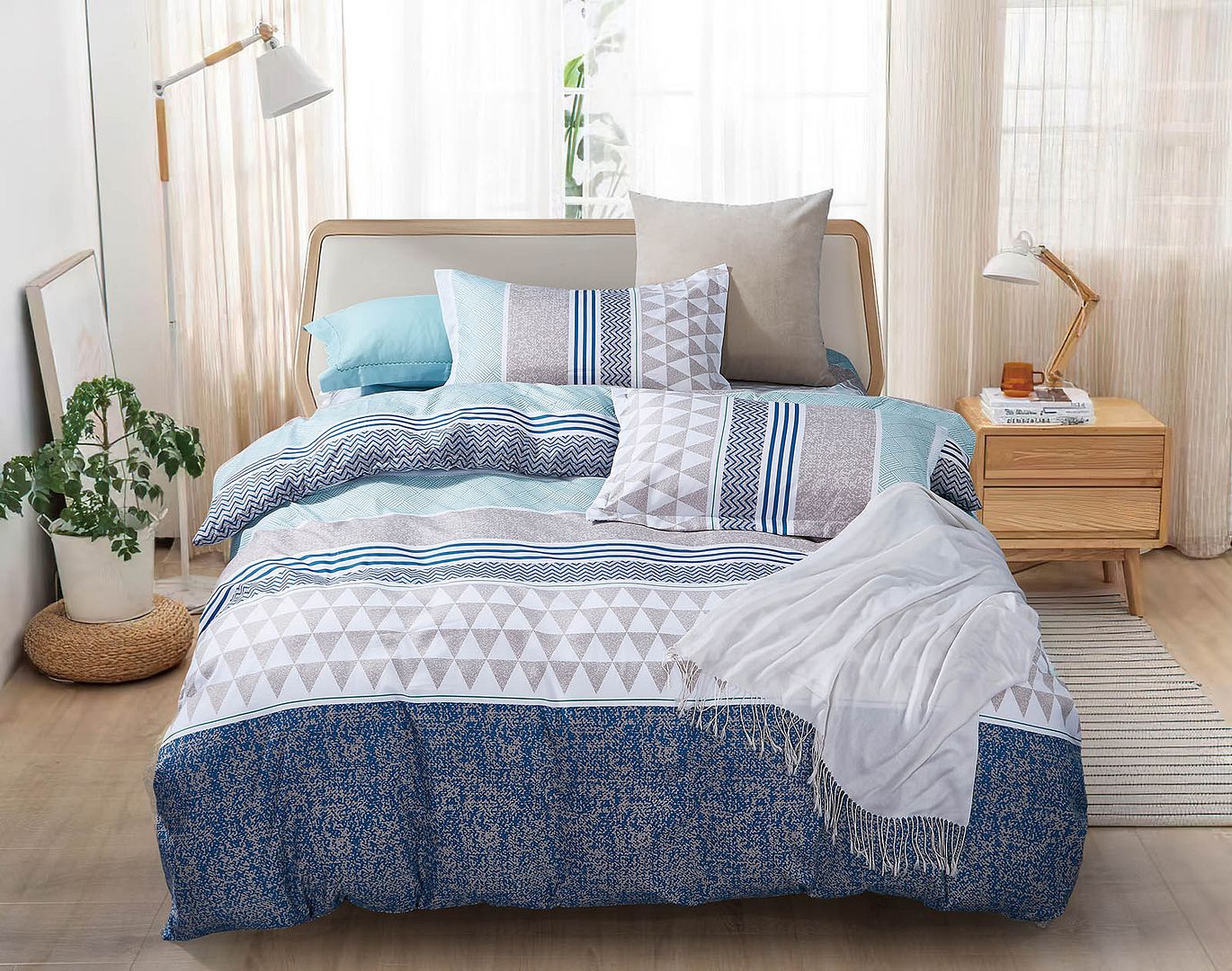 Danya Double Size Quilt Doona Duvet Cover Set - Home & Garden > Bedding - Bedzy Australia