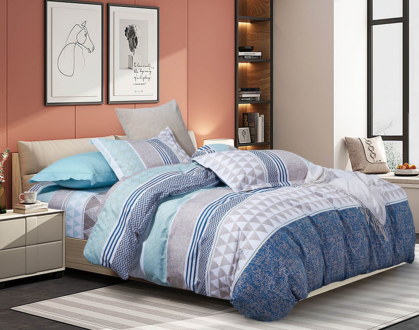 Danya Double Size Quilt Doona Duvet Cover Set