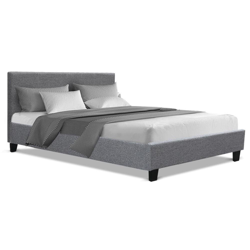 Double Package | Coogee Bed Grey & Normay Series Pillow Top Mattress (Medium Firm) - Bedzy Australia