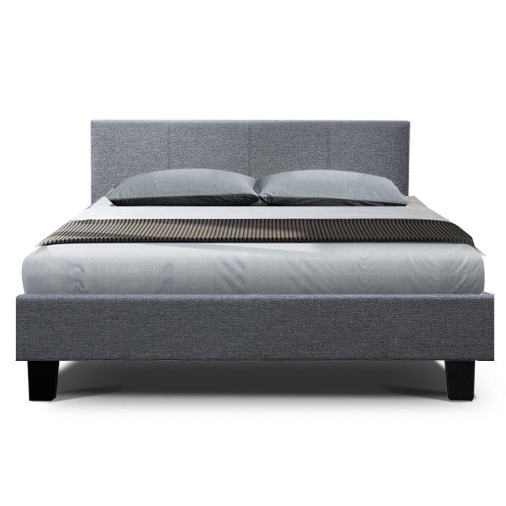 Double Package | Coogee Bed Grey & Normay Series Pillow Top Mattress (Medium Firm) - Bedzy Australia