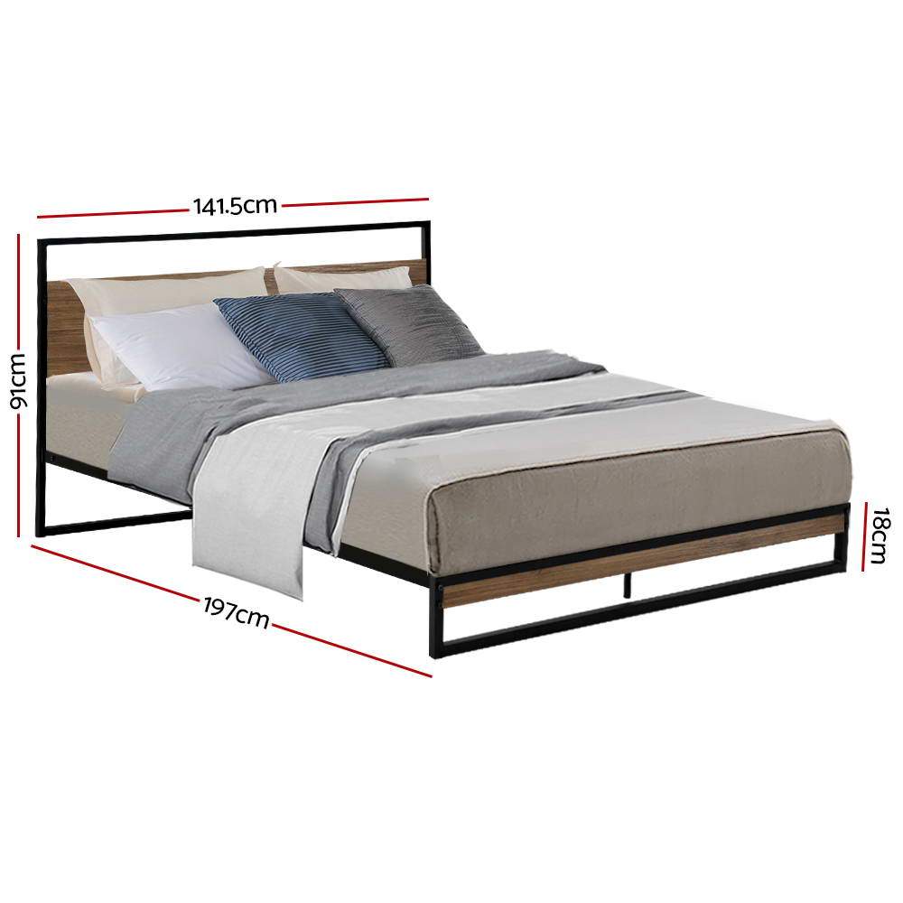 Double Package | Stockton Bed & Normay Series Pillow Top Mattress (Medium Firm) - Bedzy Australia