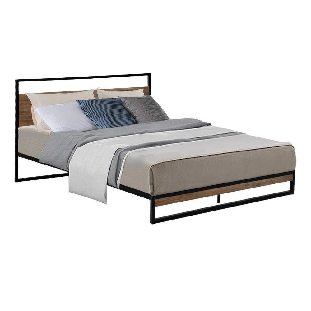 Double Package | Stockton Bed & Normay Series Pillow Top Mattress (Medium Firm) - Bedzy Australia