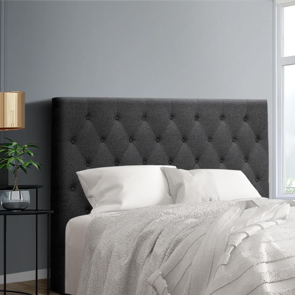 Double Size | Cappi Bed Headboard (Charcoal) - Bedzy Australia