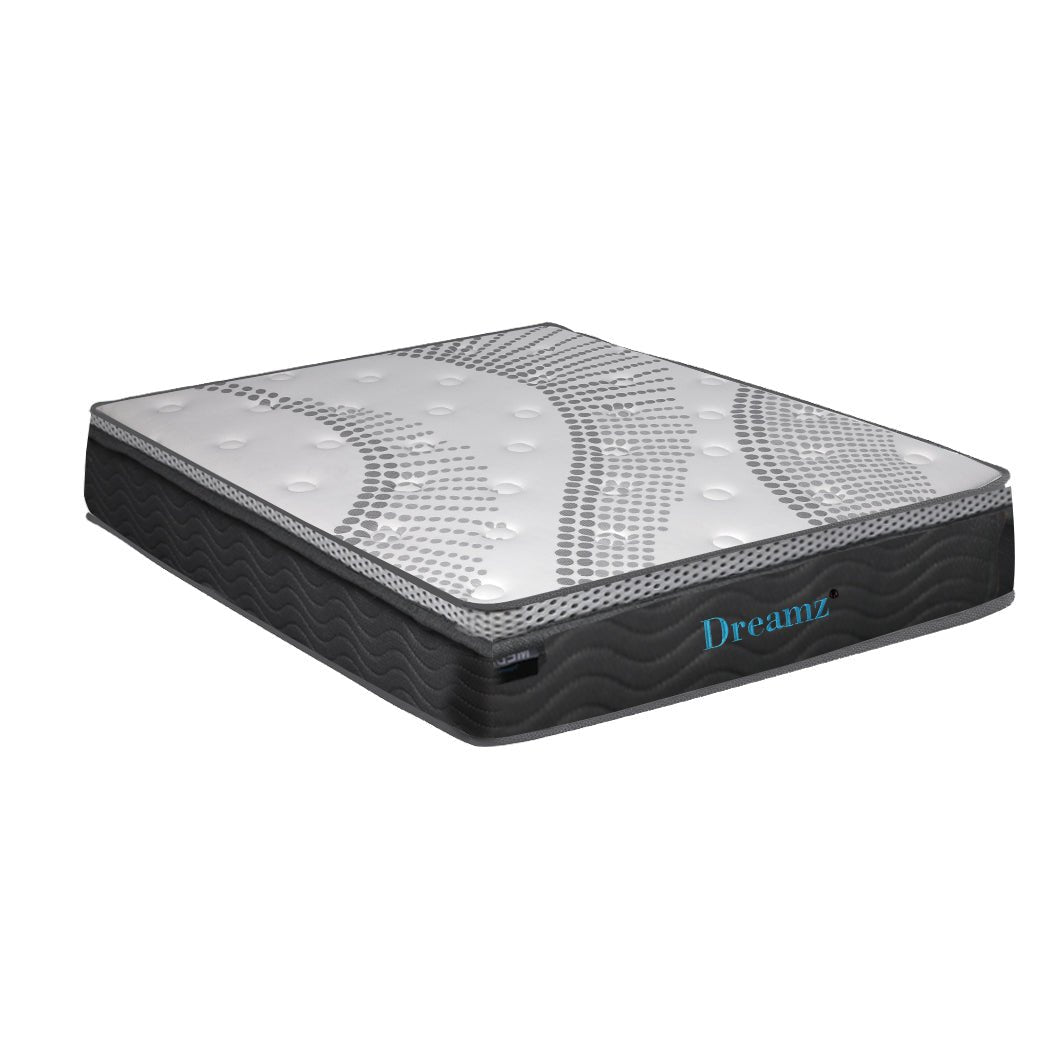 Dreamz Mattress Pocket Spring Cool Gel Memory Foam Euro Top Medium Soft 30CM - Bedzy Australia