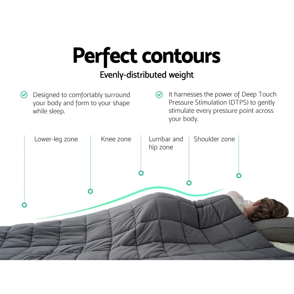 Extra Small Kids Weighted Calming Blanket 2.3KG Dark Grey - Bedzy Australia