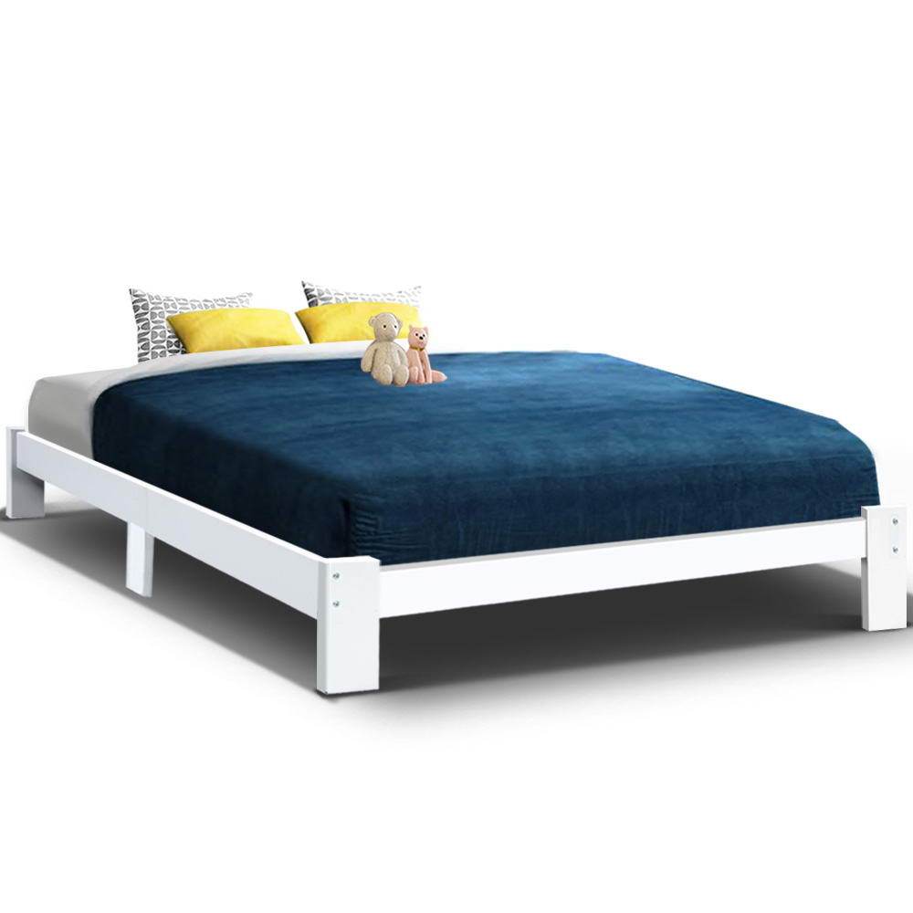 Fairy Wooden King Bed Frame White - Bedzy Australia