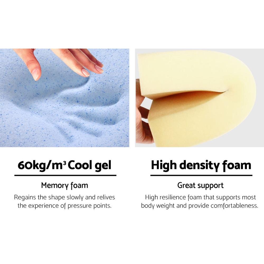 Foam Wedge Back Support Pillow - Blue - Bedzy Australia