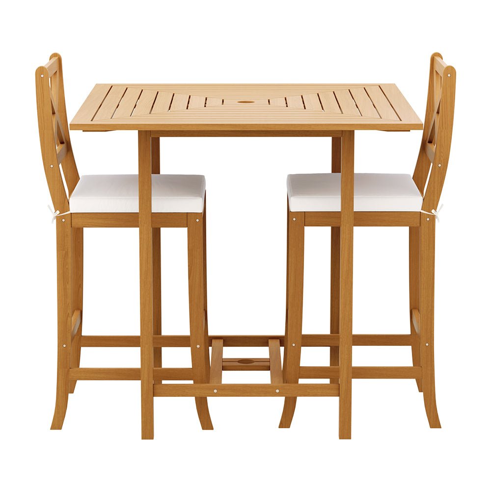 5 Piece Acacia Wood Outdoor Bar Set - Furniture > Outdoor - Bedzy Australia