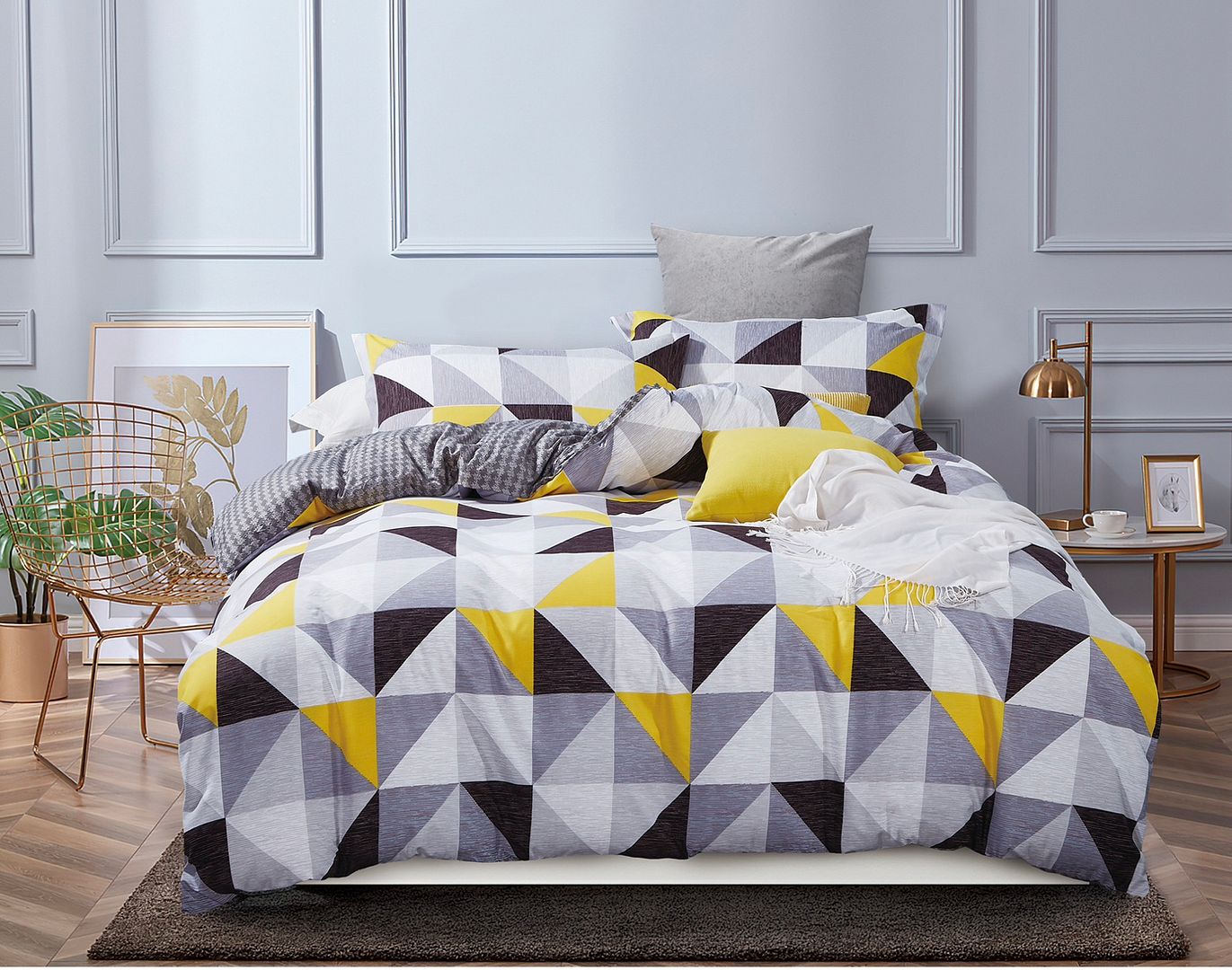 Geometric Double Size Duvet Doona Quilt Cover Set - Home & Garden > Bedding - Bedzy Australia