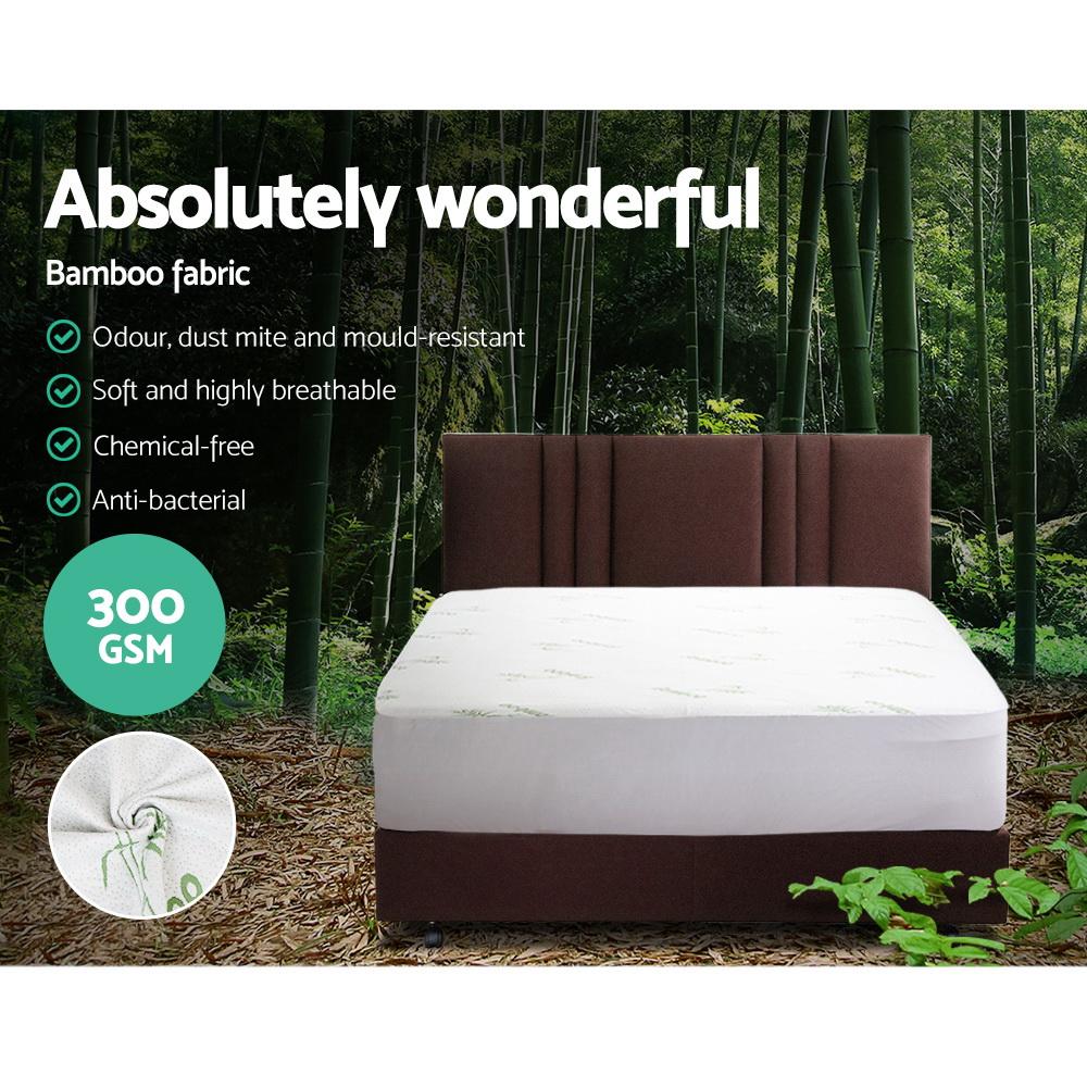 Bamboo Mattress Protector Double - Bedzy Australia