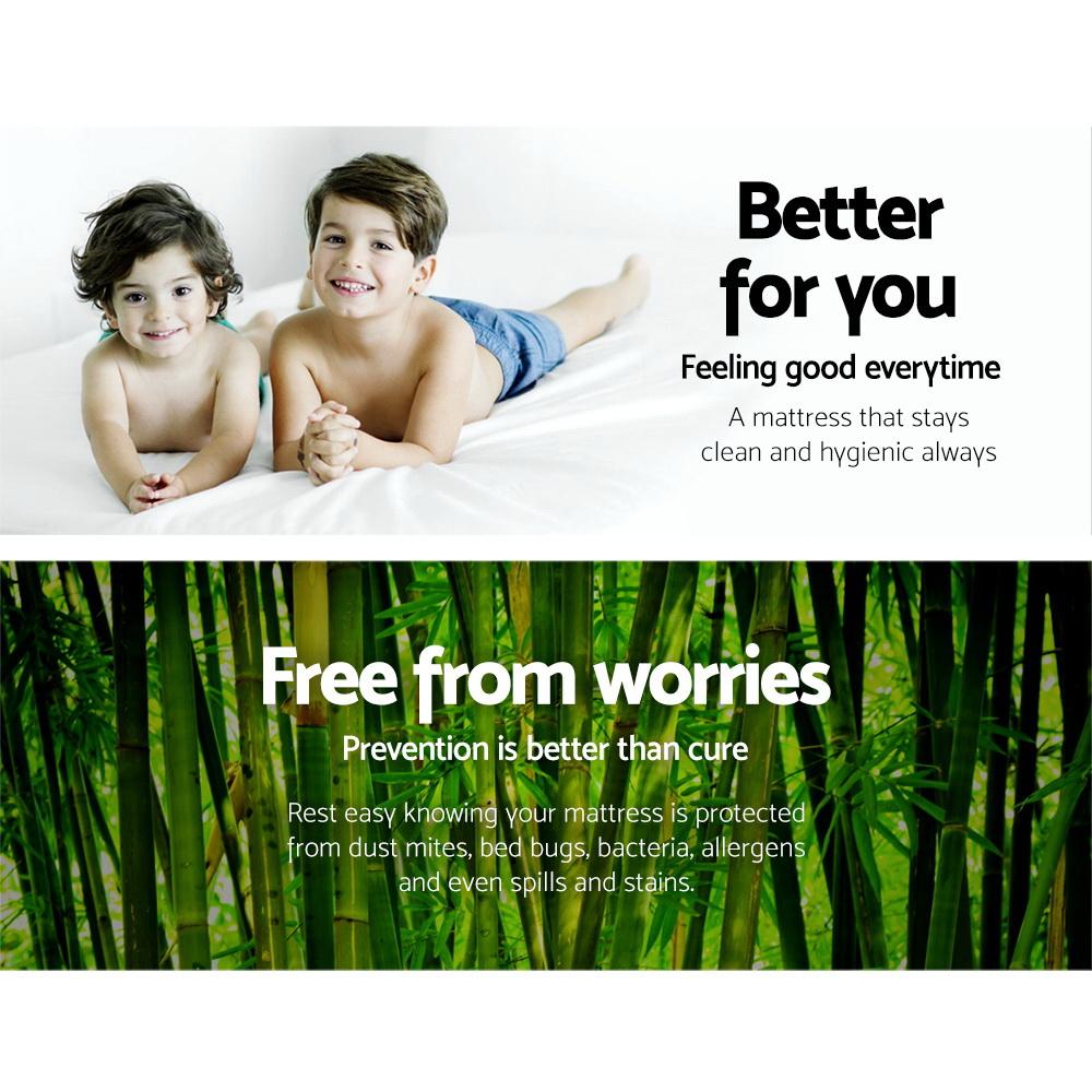 Bamboo Mattress Protector King - Bedzy Australia