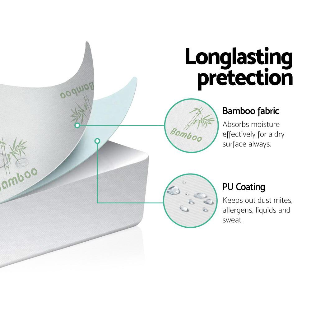 Bamboo Mattress Protector King - Bedzy Australia