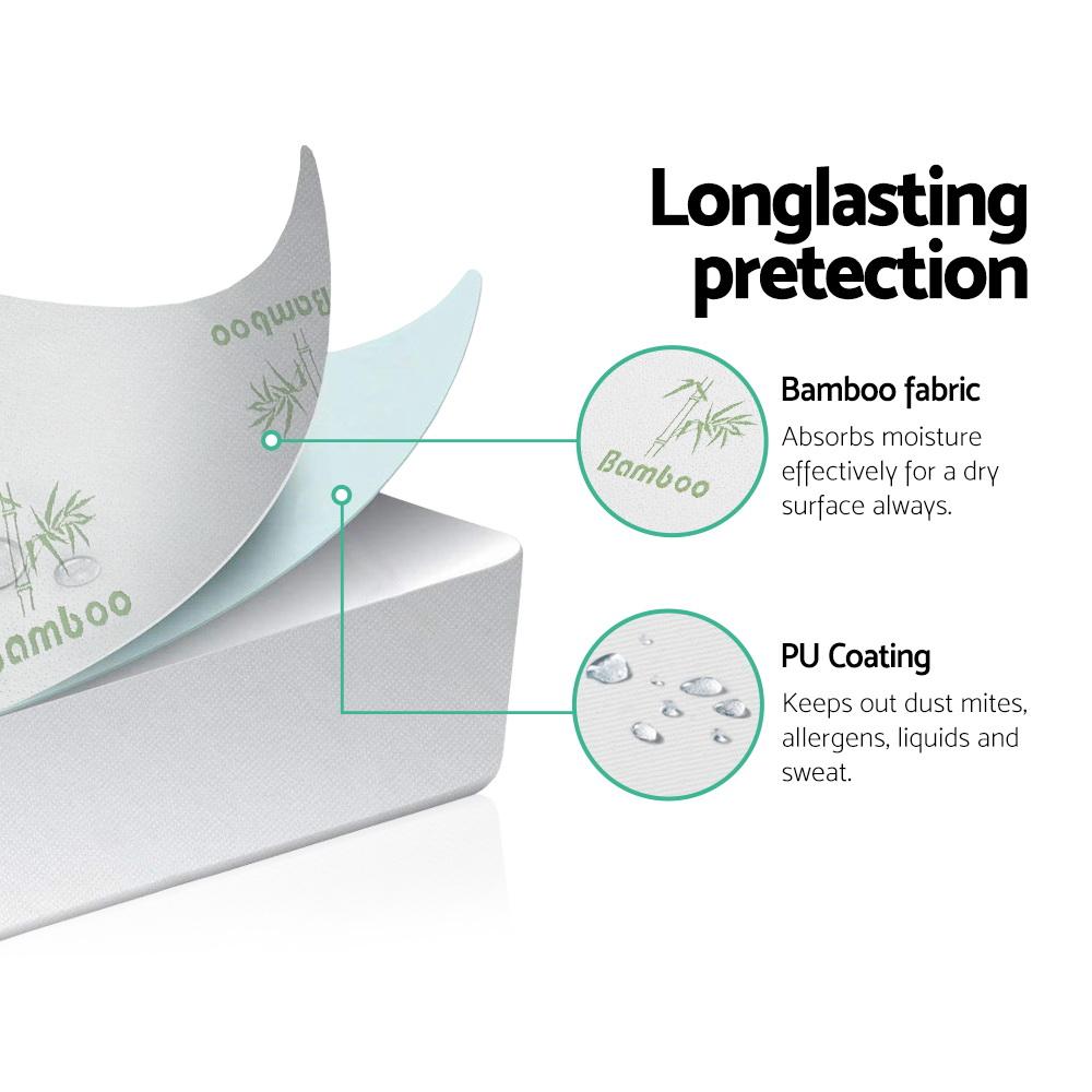 Bamboo Mattress Protector Single - Bedzy Australia