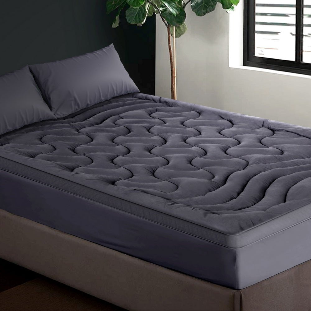 Microfibre 3-Zone Pillowtop Mattress Topper - Double - Home & Garden > Bedding - Bedzy Australia