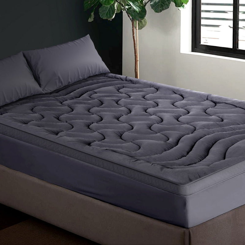 Microfibre 3-Zone Pillowtop Mattress Topper - Queen - Home & Garden > Bedding - Bedzy Australia