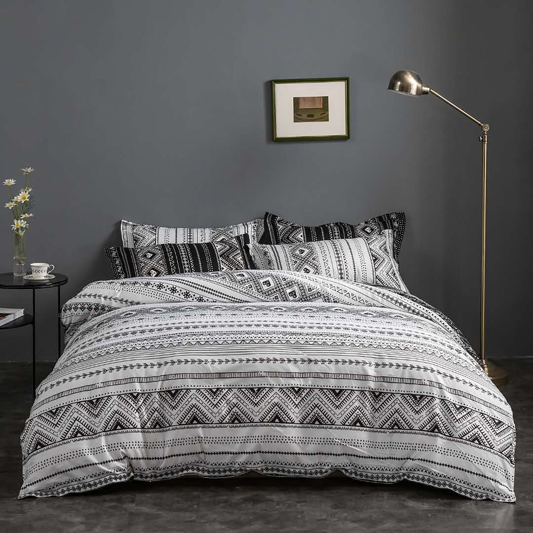 Hugo Reversible Super King Size Duvet Doona Quilt Cover Set - Home & Garden > Bedding - Bedzy Australia