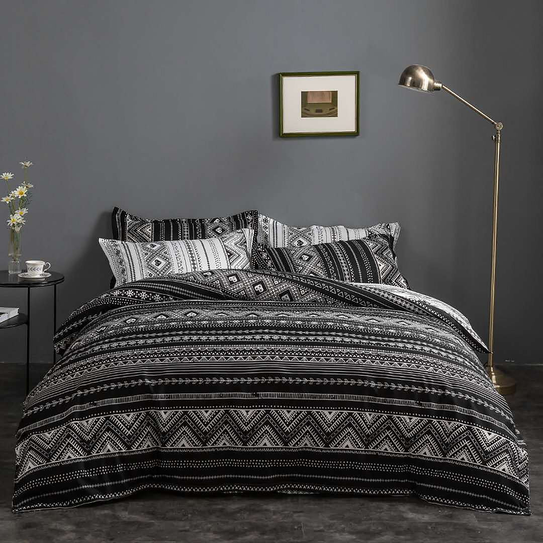 Hugo Reversible Super King Size Duvet Doona Quilt Cover Set - Home & Garden > Bedding - Bedzy Australia