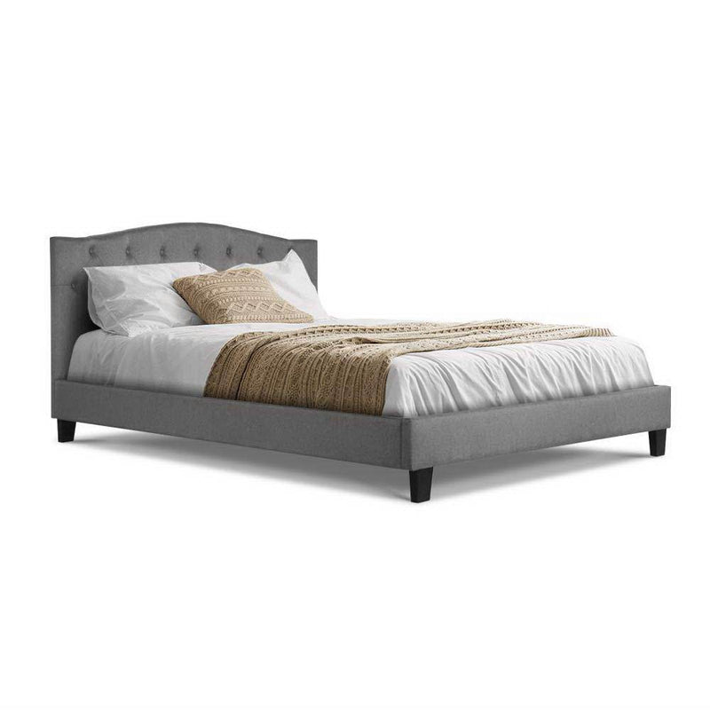 Jervis Queen Bed Frame Grey - Bedzy Australia