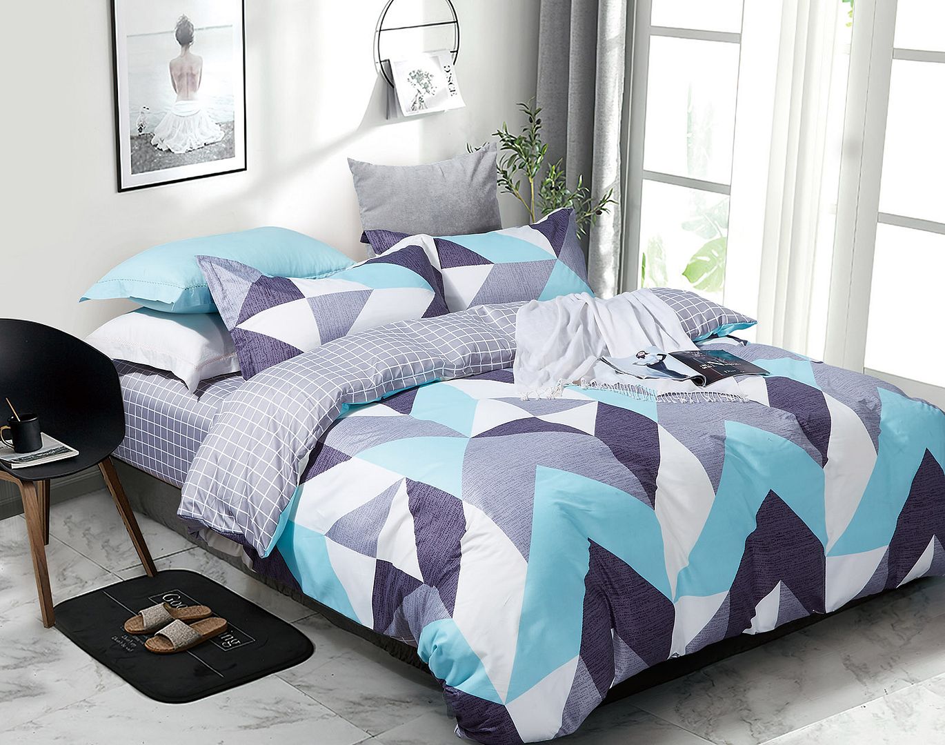 Kian Double Size Duvet Doona Quilt Cover Set - Home & Garden > Bedding - Bedzy Australia