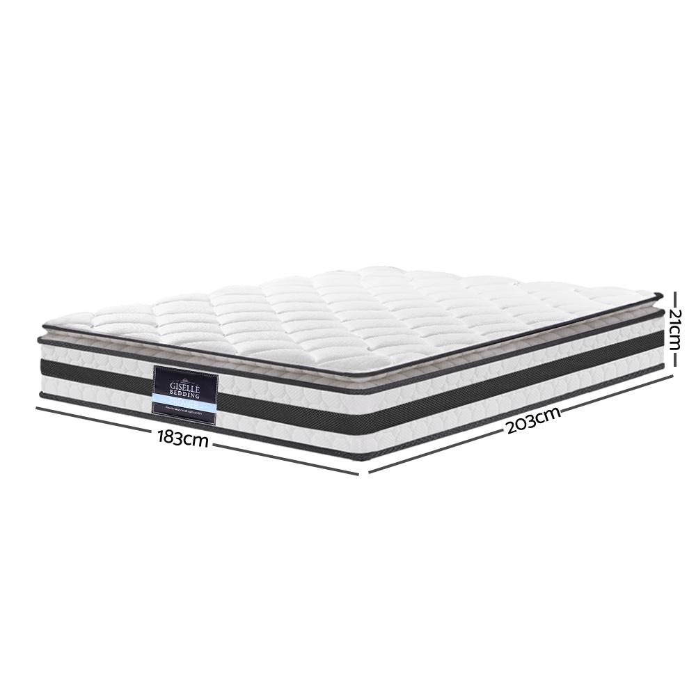 King Package | Agnes Bed Grey & Normay Pillow Top Mattress (Medium Firm) - Bedzy Australia