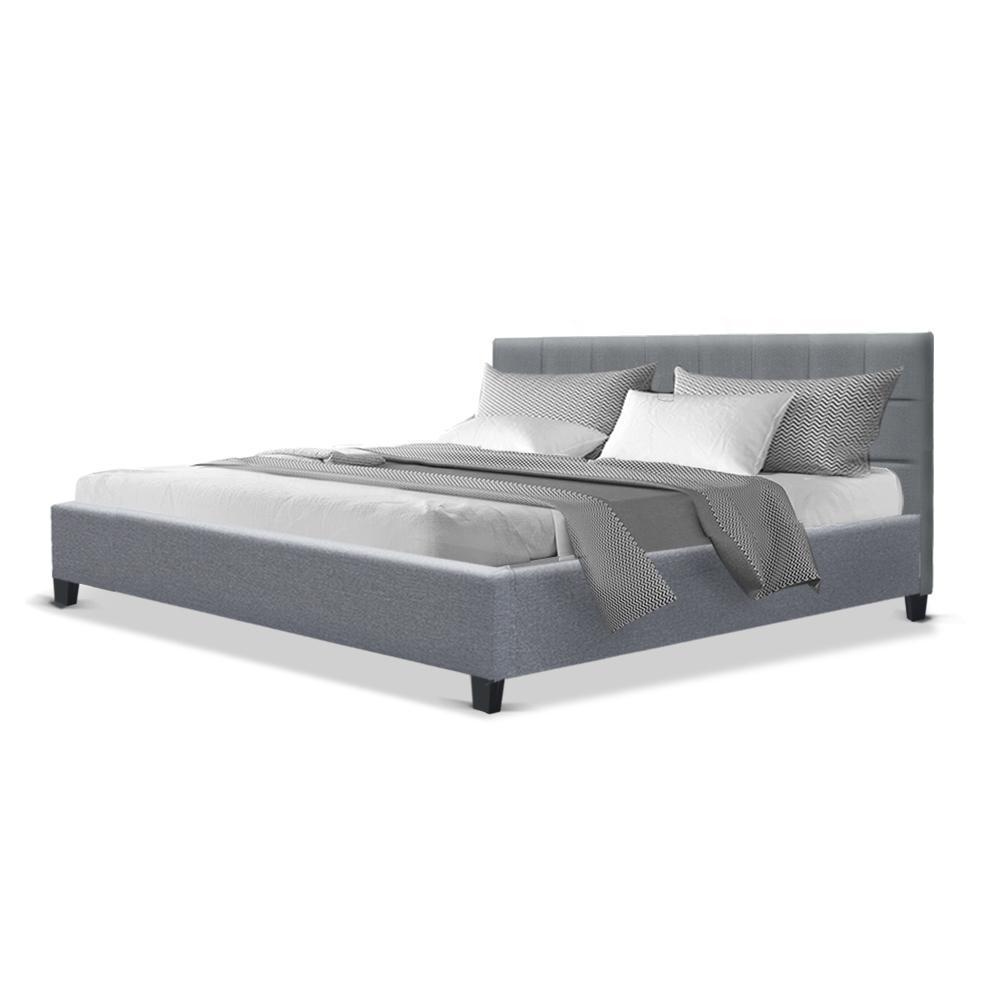 King Package | Agnes Bed Grey & Normay Pillow Top Mattress (Medium Firm) - Bedzy Australia