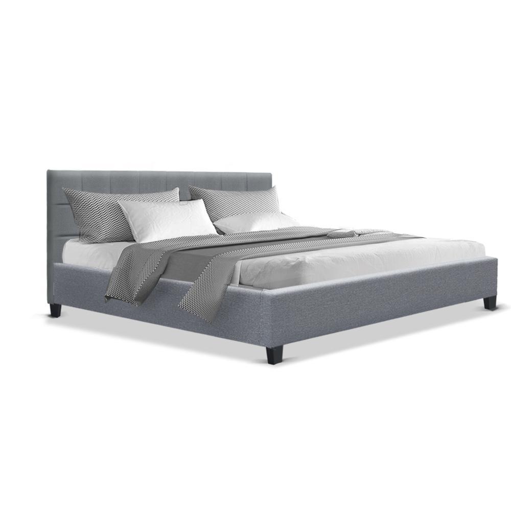 King Package | Agnes Bed Grey & Normay Pillow Top Mattress (Medium Firm) - Bedzy Australia