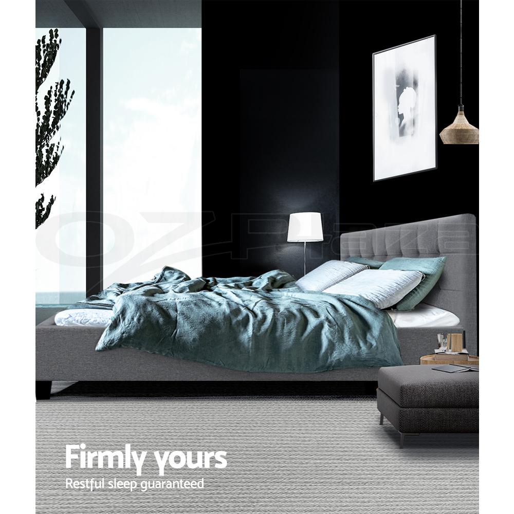 King Package | Agnes Bed Grey & Normay Pillow Top Mattress (Medium Firm) - Bedzy Australia