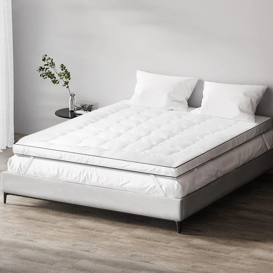 King Premium Package | Altona Bed Charcoal, Algarve Euro Top Mattress (Medium Firm) & Deluxe Mattress Topper! - Bedzy Australia