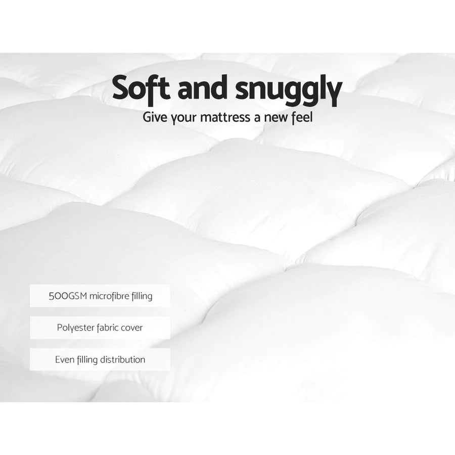 King Premium Package | Elouera Bed Grey, Algarve Euro Top Mattress (Medium Firm) & Deluxe Mattress Topper! - Bedzy Australia