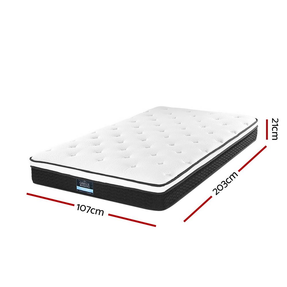 King Single Package | Coogee Bed Grey & Bonita Euro Top Mattress (Medium Firm) - Bedzy Australia