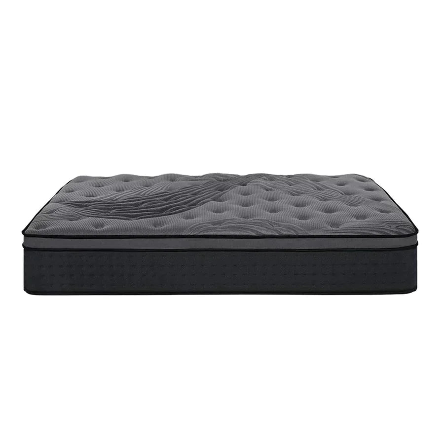 King Single Premium Package | Bronte Storage Bed Frame Grey, Alanya Euro Top Pocket Spring Mattress (Medium Firm) & Pillowtop Mattress Topper - Bedzy Australia