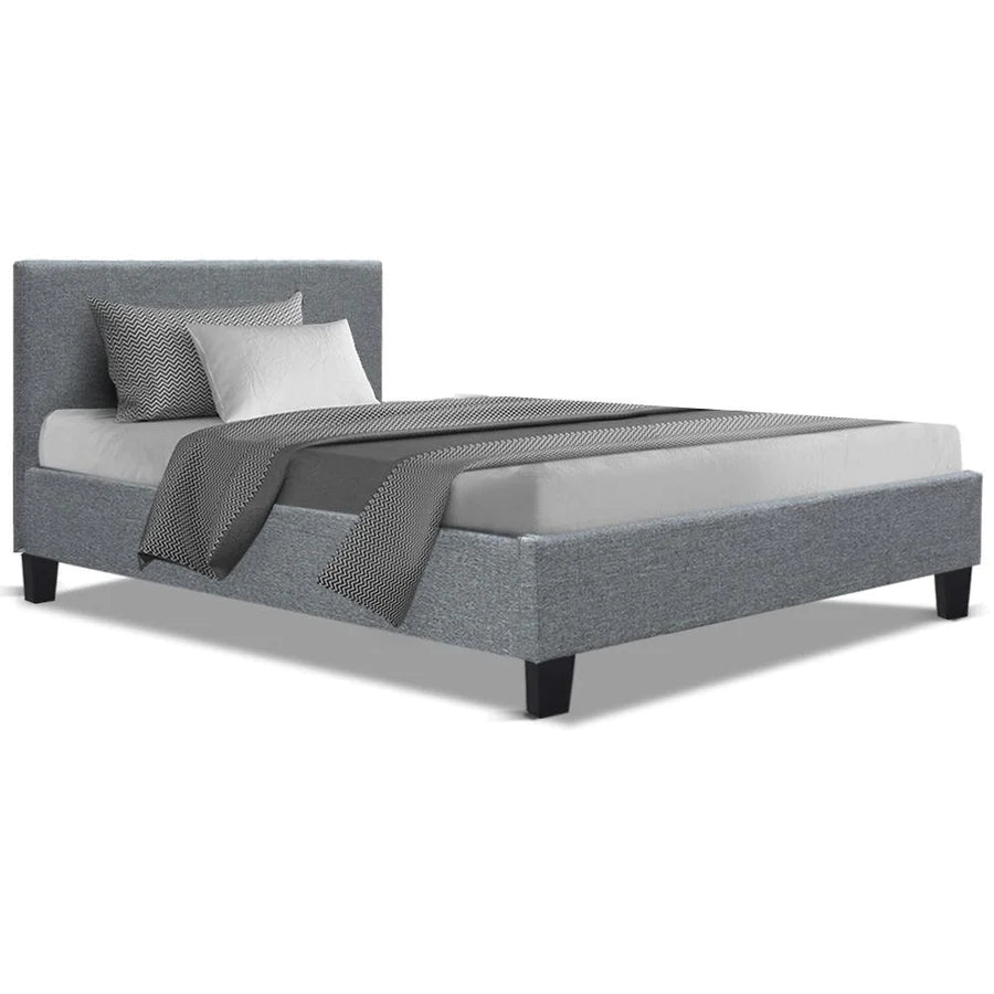 King Single Premium Package | Coogee Bed Frame Grey, Alanya Euro Top Pocket Spring Mattress (Medium Firm) & Pillowtop Mattress Topper - Bedzy Australia