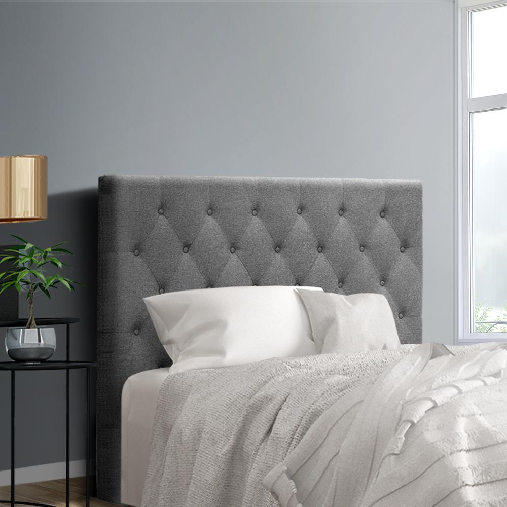 King Single Size | Cappi Bed Headboard (Grey) - Bedzy Australia