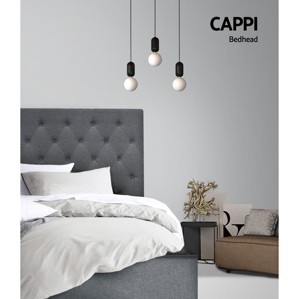 King Single Size | Cappi Bed Headboard (Grey) - Bedzy Australia