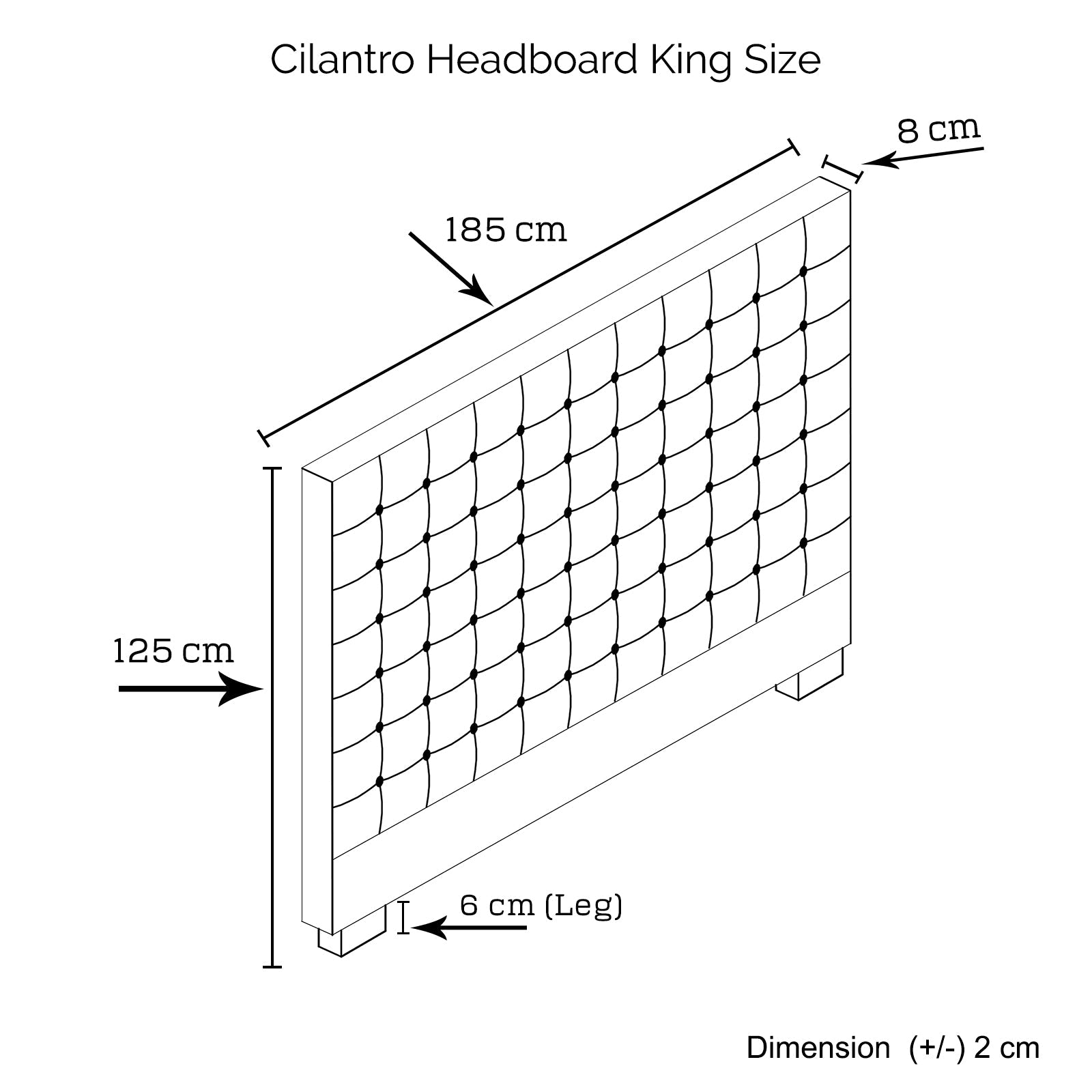 King Size | Cilantro Headboard (Beige) - Bedzy Australia