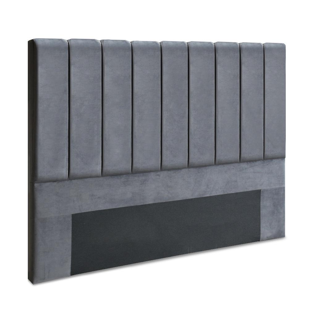 King Size | Fabric Bed Headboard - Grey - Bedzy Australia