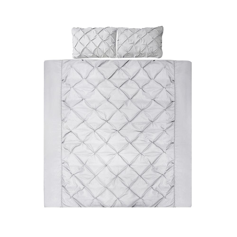 King Size Quilt Cover Set - Grey - Bedzy Australia